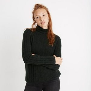 Madewell Coziest Yarn Mock Neck Sweater, Evergreen